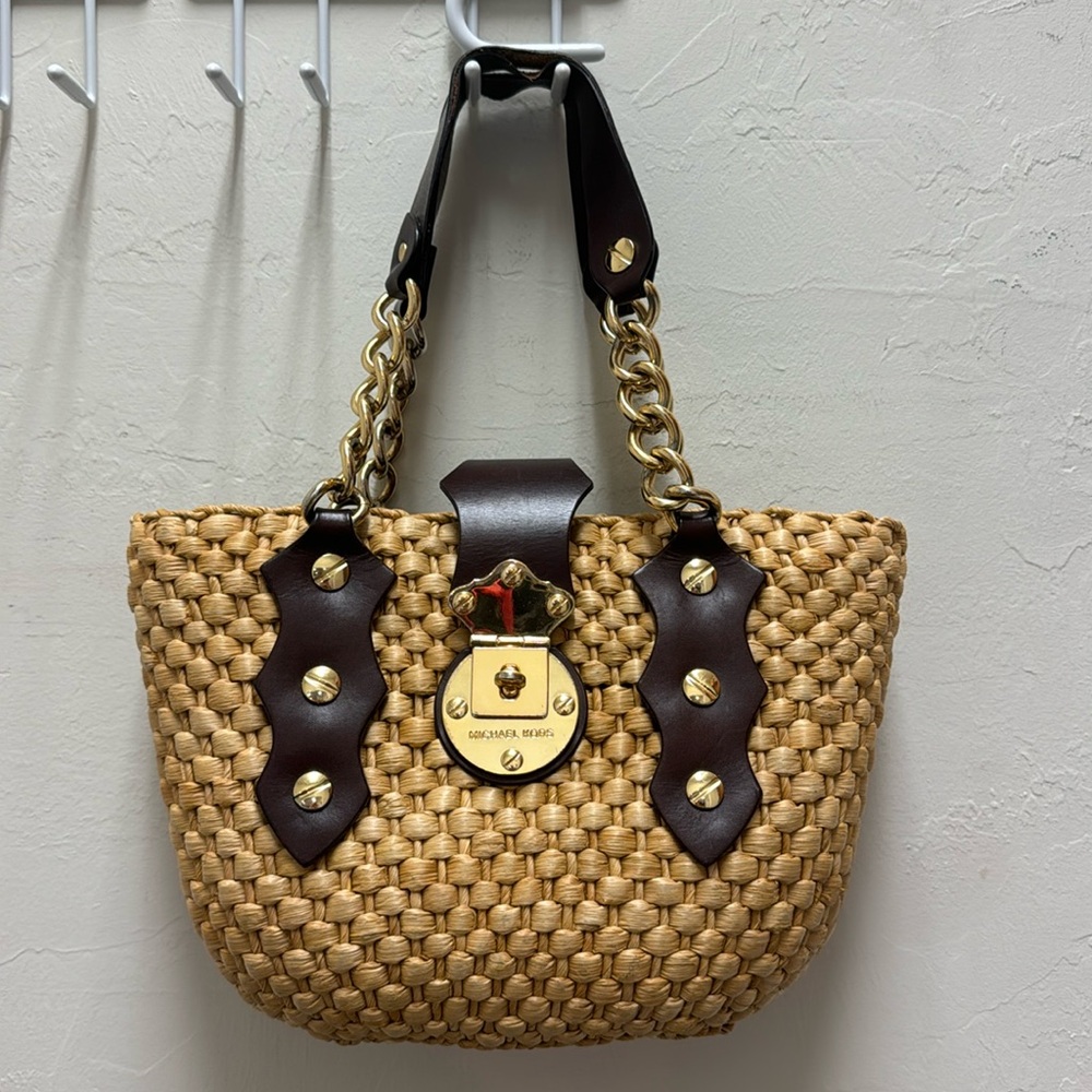 Michael Kors Santorini Straw Raffia Tote